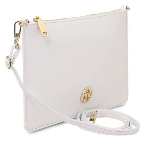 Diva - Leather clutch with chain strap